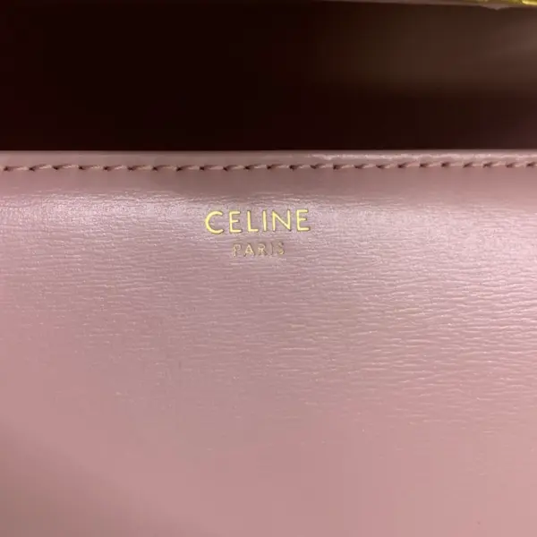 高仿CELINE-賽琳 TRIOMPHE金色鎖扣牛皮斜挎包-188423