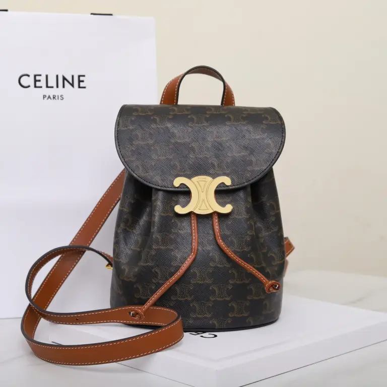 高仿CELINE-賽琳 Saint Laurent TRIOMPHE CANVAS 多功能印花背包-118702