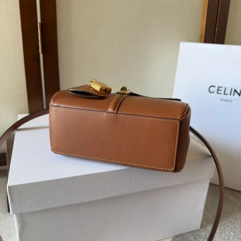 高仿CELINE-賽琳 經典牛皮革多功能手提斜挎包-197983