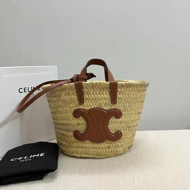 高仿CELINE-賽琳 手工棕櫚葉牛皮革時尚手提包-113832
