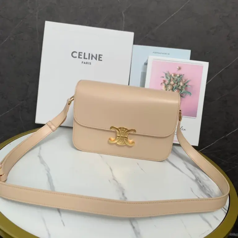高仿CELINE-賽琳 經典TRIOMPHE牛皮革斜挎包-187363