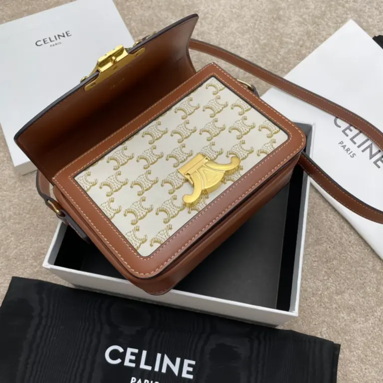 高仿CELINE-賽琳 TRIOMPHE 牛皮革斜挎包 - 時尚多功能肩背包-188882