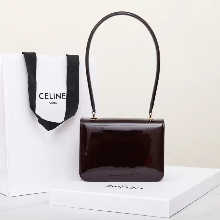 高仿CELINE-賽琳 TRIOMPHE 牛皮革手提肩背包 - 經典鎖扣設計-118053