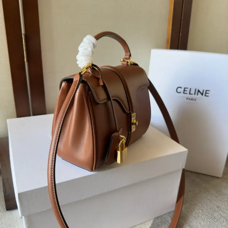 高仿CELINE-賽琳 經典牛皮革多功能手提斜挎包-197983