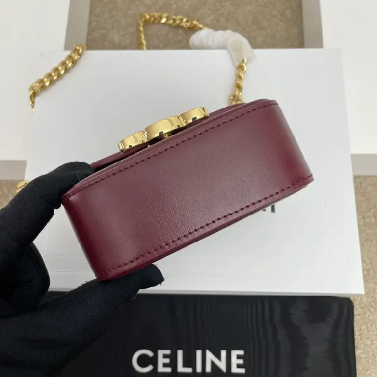 高仿CELINE-賽琳 迷你TRIOMPHE牛皮斜挎手袋-10L843