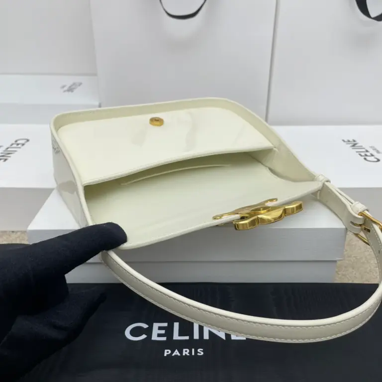 高仿CELINE-賽琳 經典TRIOMPHE牛皮革手提肩背包-118313
