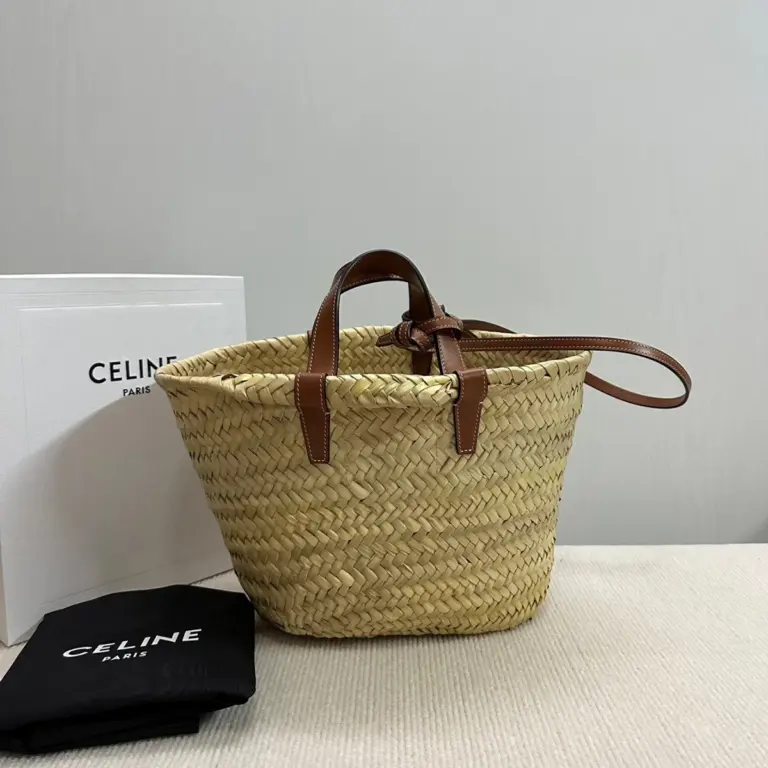 高仿CELINE-賽琳 手工棕櫚葉牛皮革時尚手提包-113832