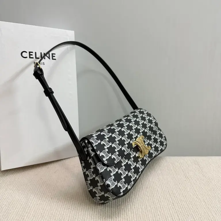 高仿CELINE-賽琳 TRIOMPHE鎖扣牛皮革肩背包 - 經典金色飾面-115532 13 高仿CELINE-賽琳 TRIOMPHE鎖扣牛皮革肩背包 - 經典金色飾面-115532