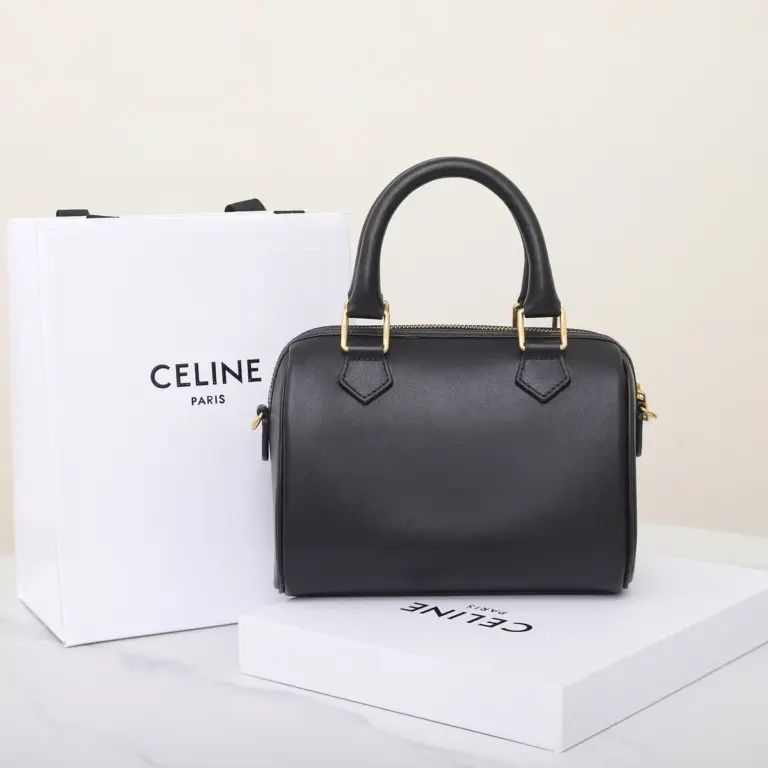 高仿CELINE-賽琳 金色飾面牛皮革多功能手提斜挎包-113773