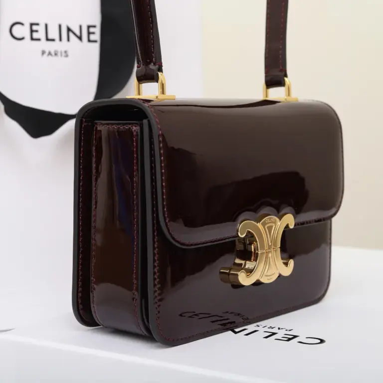 高仿CELINE-賽琳 TRIOMPHE 牛皮革手提肩背包 - 經典鎖扣設計-118053