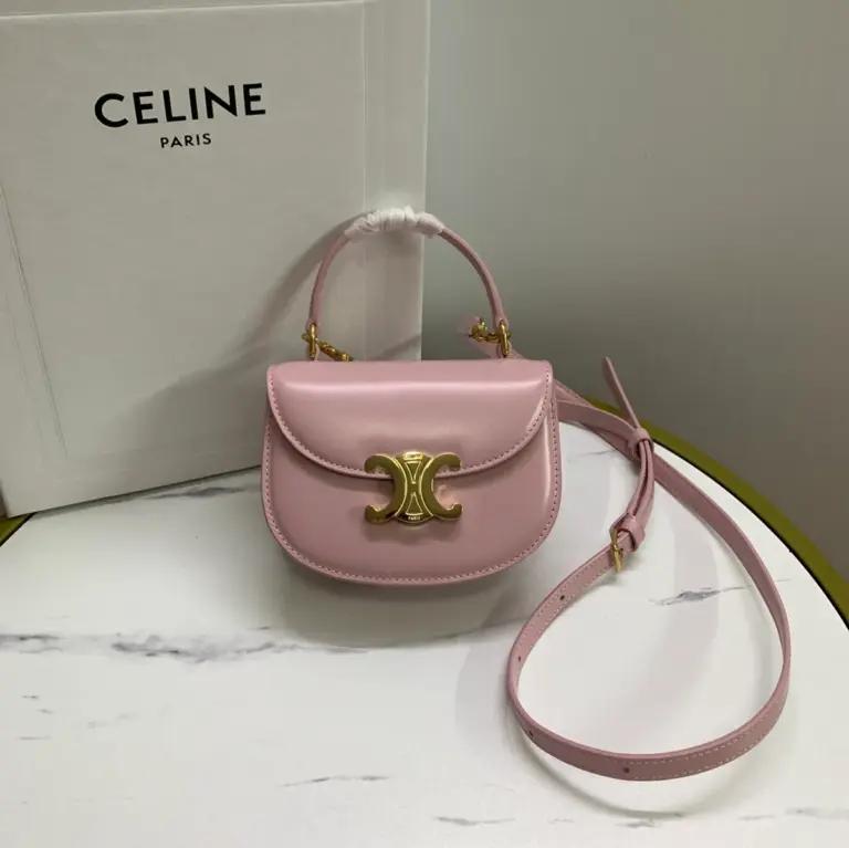 高仿CELINE-賽琳 金色TRIOMPHE迷你手袋 - 時尚手提斜挎包-10L063