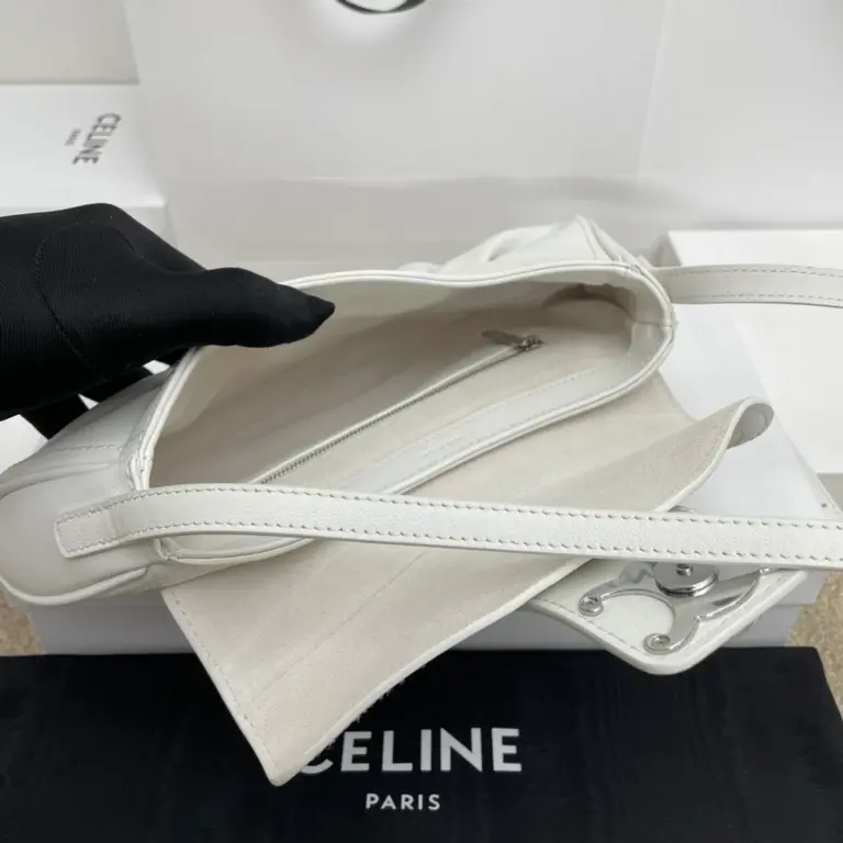 高仿CELINE-賽琳 簡約時尚銀色飾面牛皮革手提-119883