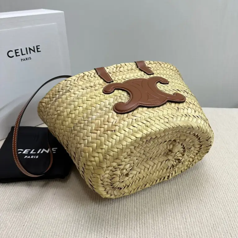 高仿CELINE-賽琳 手工棕櫚葉牛皮革時尚手提包-113832