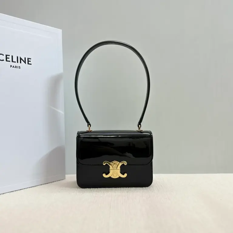 高仿CELINE-賽琳 經典TRIOMPHE鎖扣牛皮手提肩背包-118053