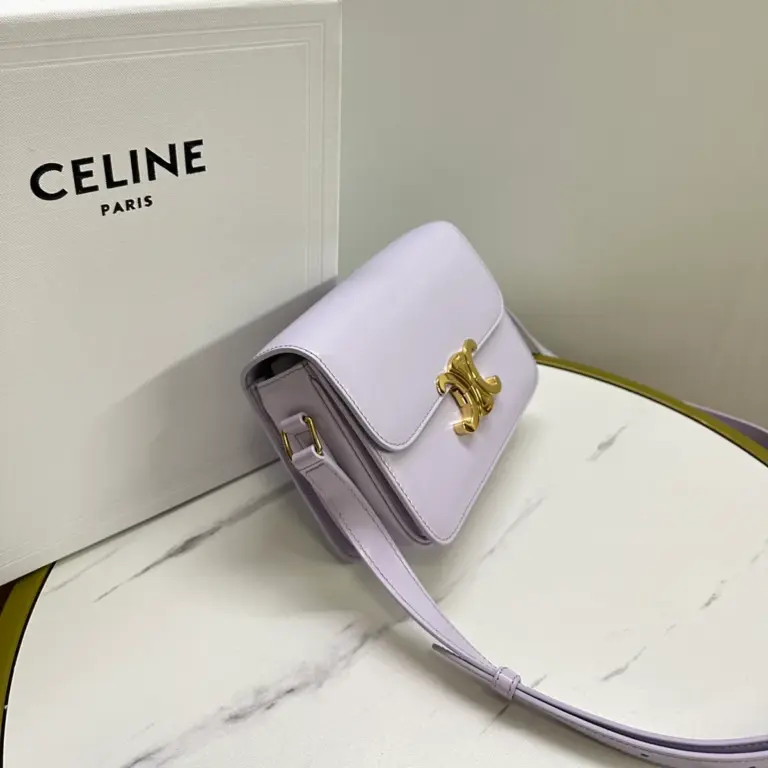 高仿CELINE-賽琳 經典TRIOMPHE牛皮革斜挎包-188423