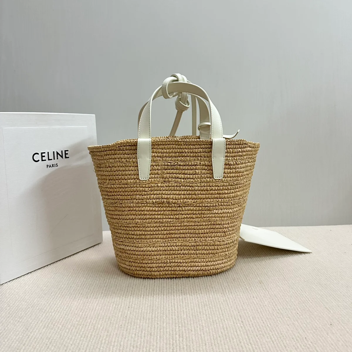 高仿CELINE-賽琳 手工編織牛皮革包邊手提肩背包-115802 3 高仿CELINE 高仿CELINE-賽琳 手工編織牛皮革包邊手提肩背包-115802 高仿CELINE
