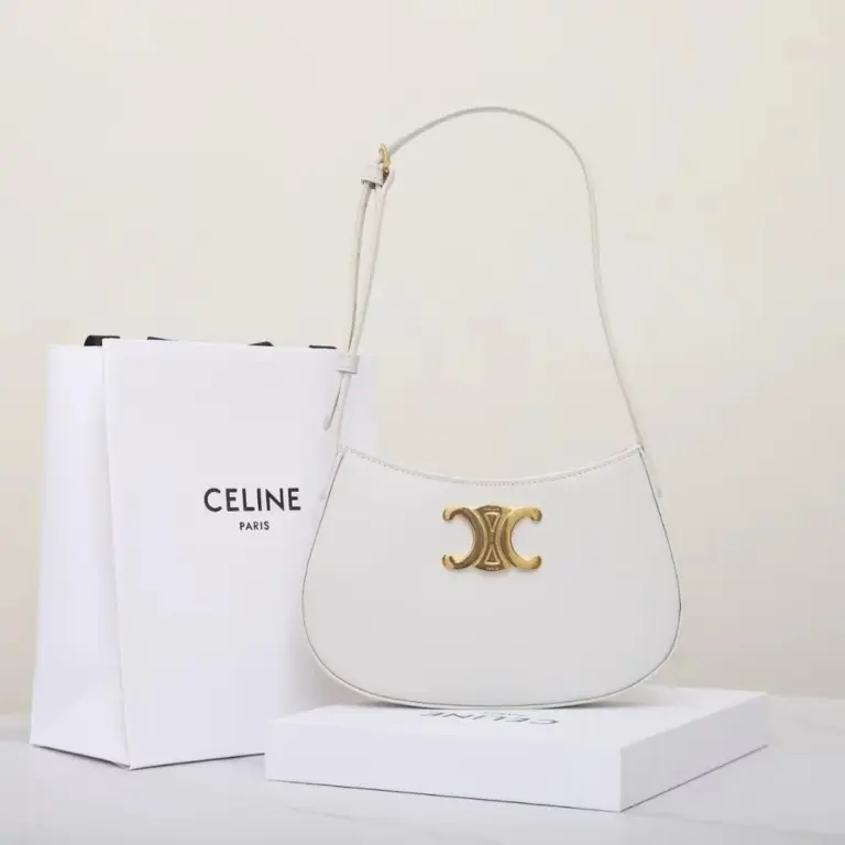 高仿CELINE-賽琳 金色飾面牛皮革斜挎包-115703