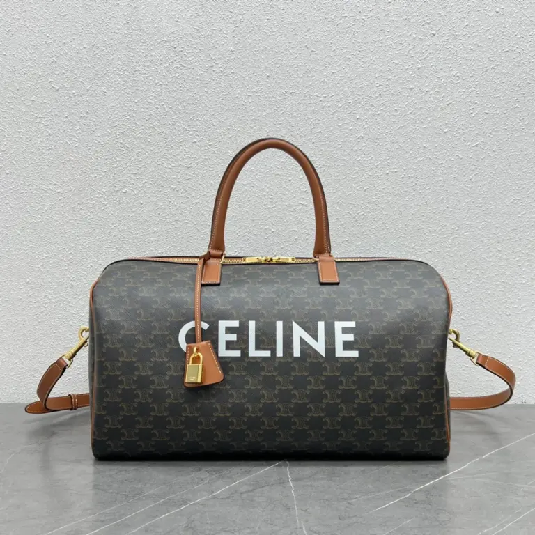 高仿CELINE-賽琳 經典牛皮革包邊印花手提斜挎包-191482