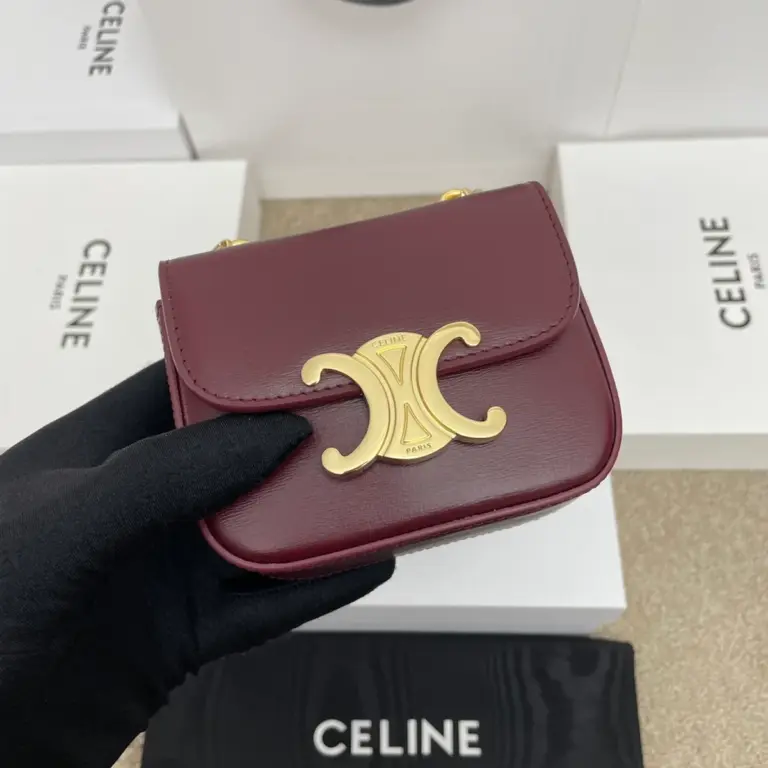 高仿CELINE-賽琳 迷你TRIOMPHE牛皮斜挎手袋-10L843