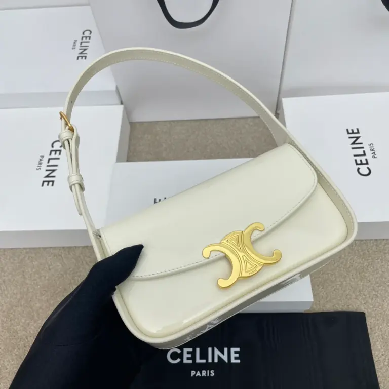 高仿CELINE-賽琳 經典TRIOMPHE牛皮革手提肩背包-118313