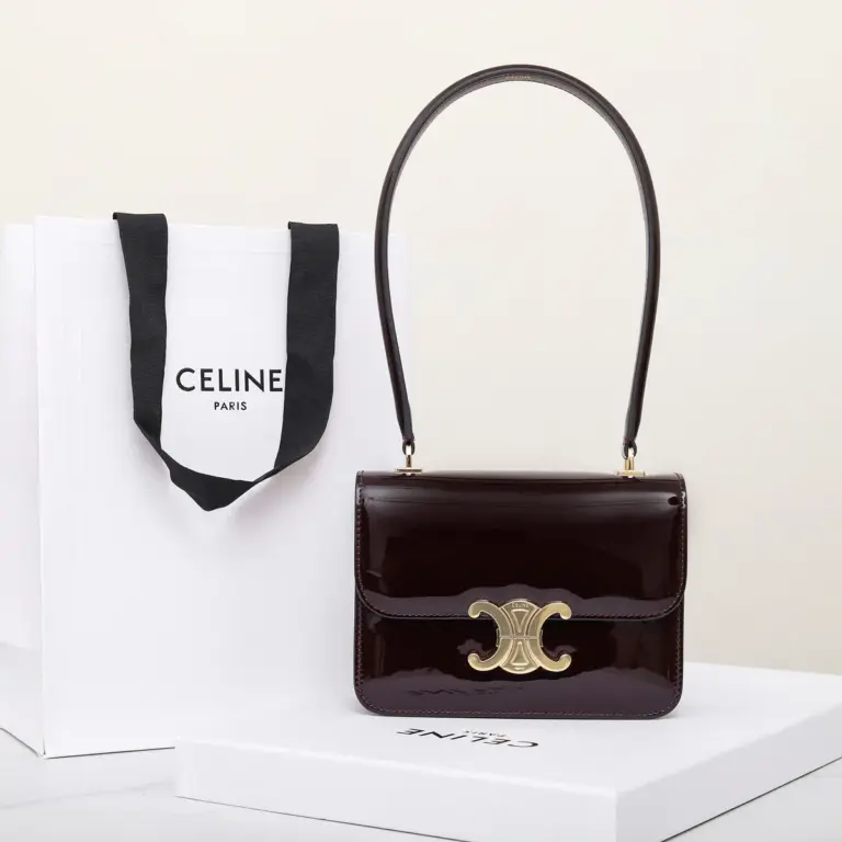 高仿CELINE-賽琳 TRIOMPHE 牛皮革手提肩背包 - 經典鎖扣設計-118053