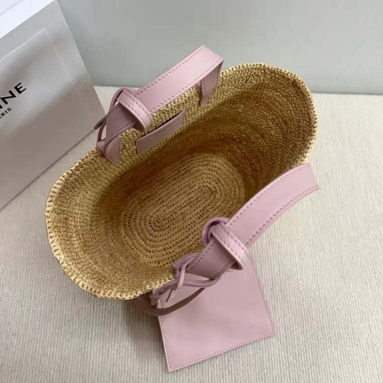 高仿CELINE-賽琳 手工編織牛皮革包邊手提肩背包-115802