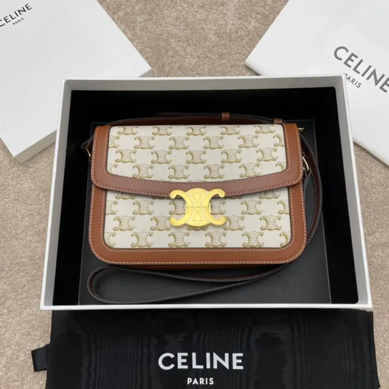 高仿CELINE-賽琳 TRIOMPHE 牛皮革斜挎包 - 時尚多功能肩背包-188882