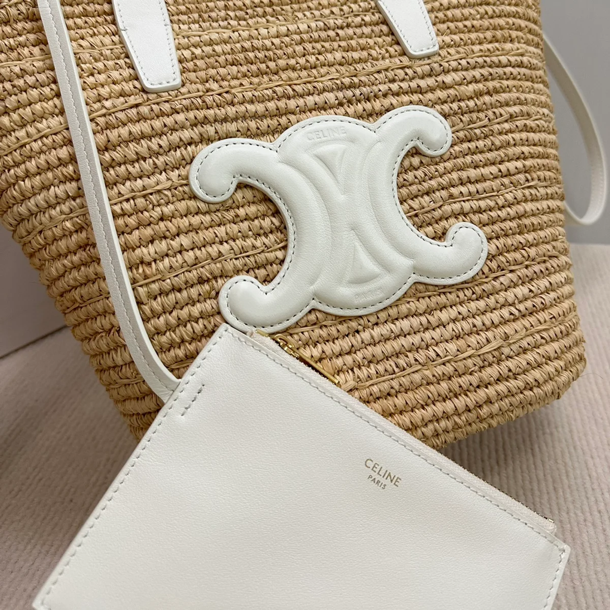 高仿CELINE-賽琳 手工編織牛皮革包邊手提肩背包-115802 6 高仿CELINE 高仿CELINE-賽琳 手工編織牛皮革包邊手提肩背包-115802 高仿CELINE