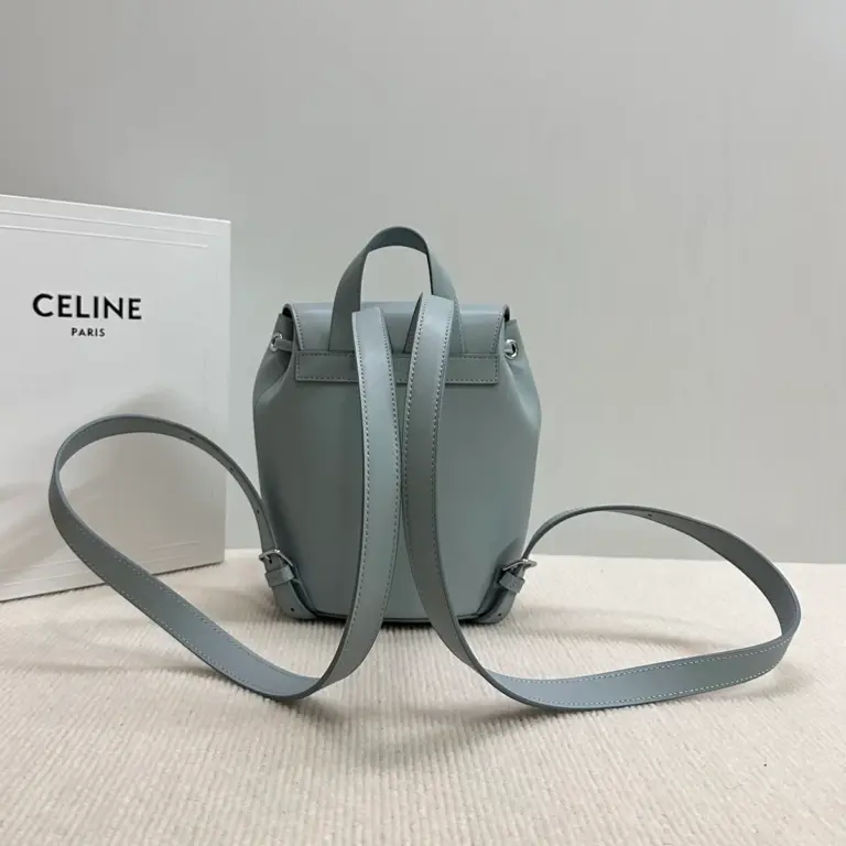 高仿CELINE-賽琳 TRIOMPHE磁扣抽繩皮革包 - 多背法時尚手袋-118703