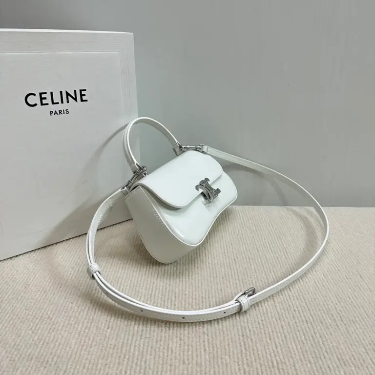 高仿CELINE-賽琳 經典牛皮革TRIOMPHE按扣手提斜挎包-119533