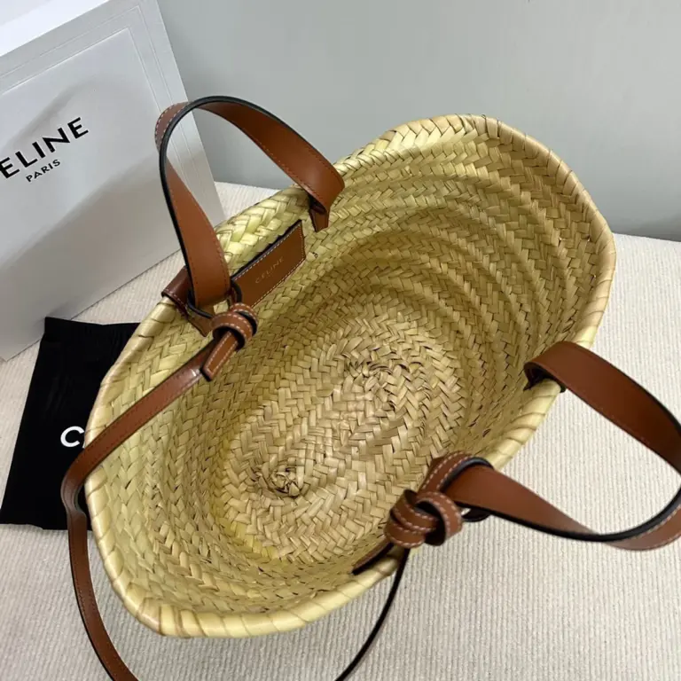 高仿CELINE-賽琳 手工棕櫚葉牛皮革時尚手提包-113832