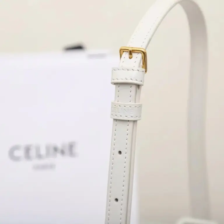 高仿CELINE-賽琳 金色飾面牛皮革斜挎包-115703