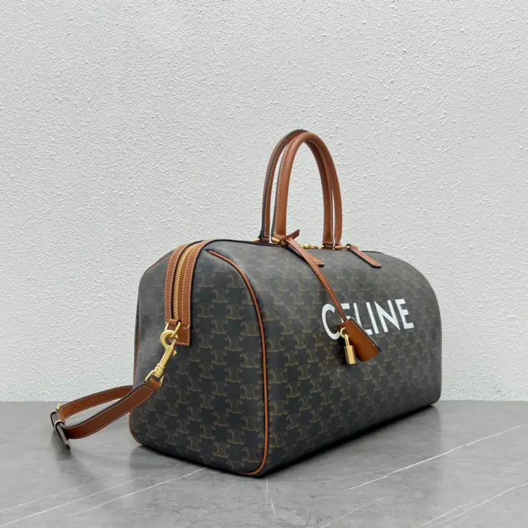 高仿CELINE-賽琳 經典牛皮革包邊印花手提斜挎包-191482