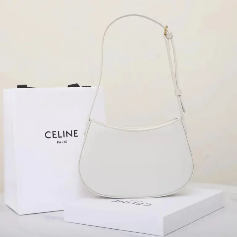 高仿CELINE-賽琳 金色飾面牛皮革斜挎包-115703