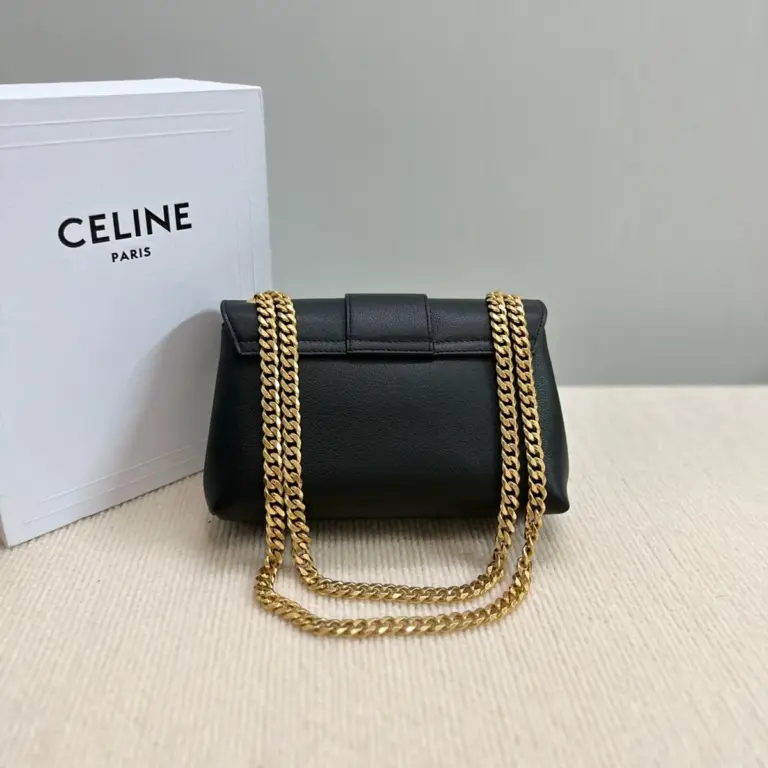 高仿CELINE-賽琳 TRIOMPHE牛皮斜挎包 - 雙主隔層設計 羊皮革襯裏-116593