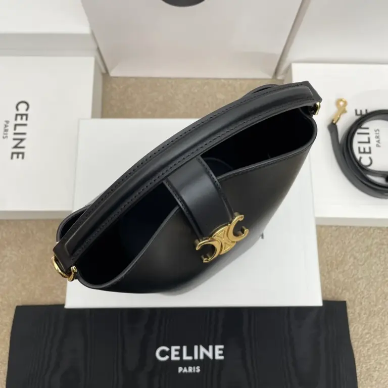高仿CELINE-賽琳 經典TRIOMPHE磁扣牛皮手提斜挎包-119173