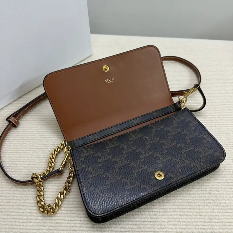 高仿CELINE-賽琳 TRIOMPHE CANVAS迷你手袋 - 多功能時尚智能手機包-10L972