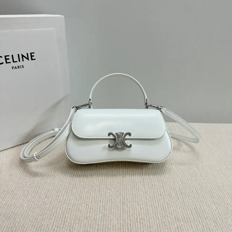 高仿CELINE-賽琳 經典牛皮革TRIOMPHE按扣手提斜挎包-119533