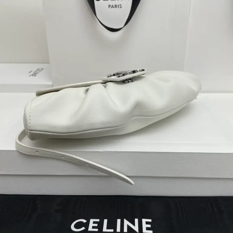 高仿CELINE-賽琳 簡約時尚銀色飾面牛皮革手提-119883