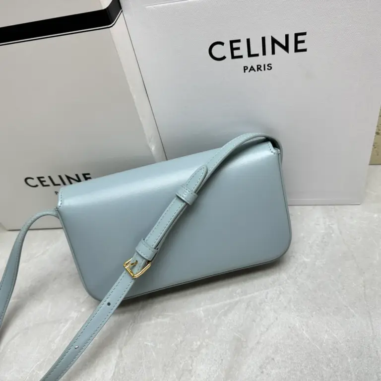高仿CELINE-賽琳 TRIOMPHE 牛皮革肩背包 - 經典鎖扣設計-194143