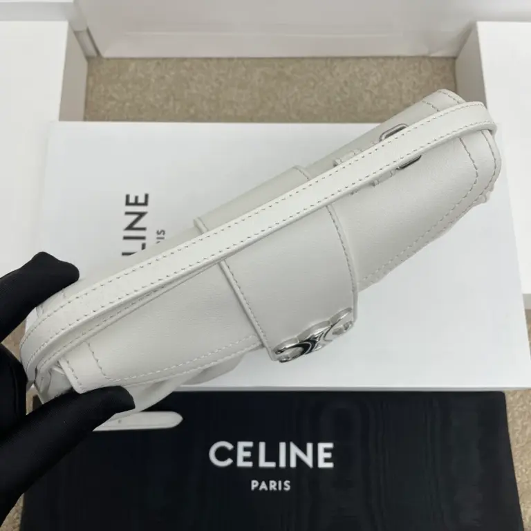 高仿CELINE-賽琳 簡約時尚銀色飾面牛皮革手提-119883