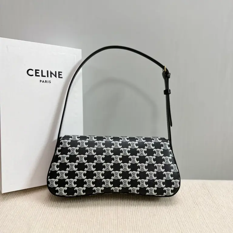 高仿CELINE-賽琳 TRIOMPHE鎖扣牛皮革肩背包 - 經典金色飾面-115532 12 高仿CELINE-賽琳 TRIOMPHE鎖扣牛皮革肩背包 - 經典金色飾面-115532