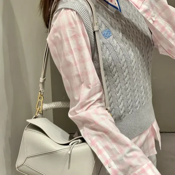 高仿羅意威/LOEWE 編制手柄單肩包