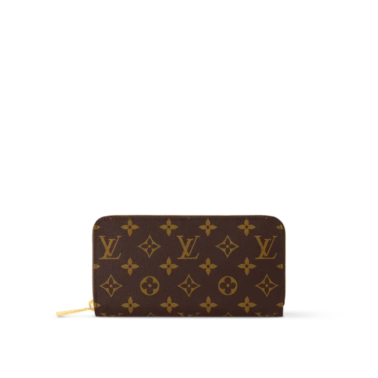 高仿LV Monogram拉链钱包 - 经典罂粟红色女士多功能钱夹-M41896