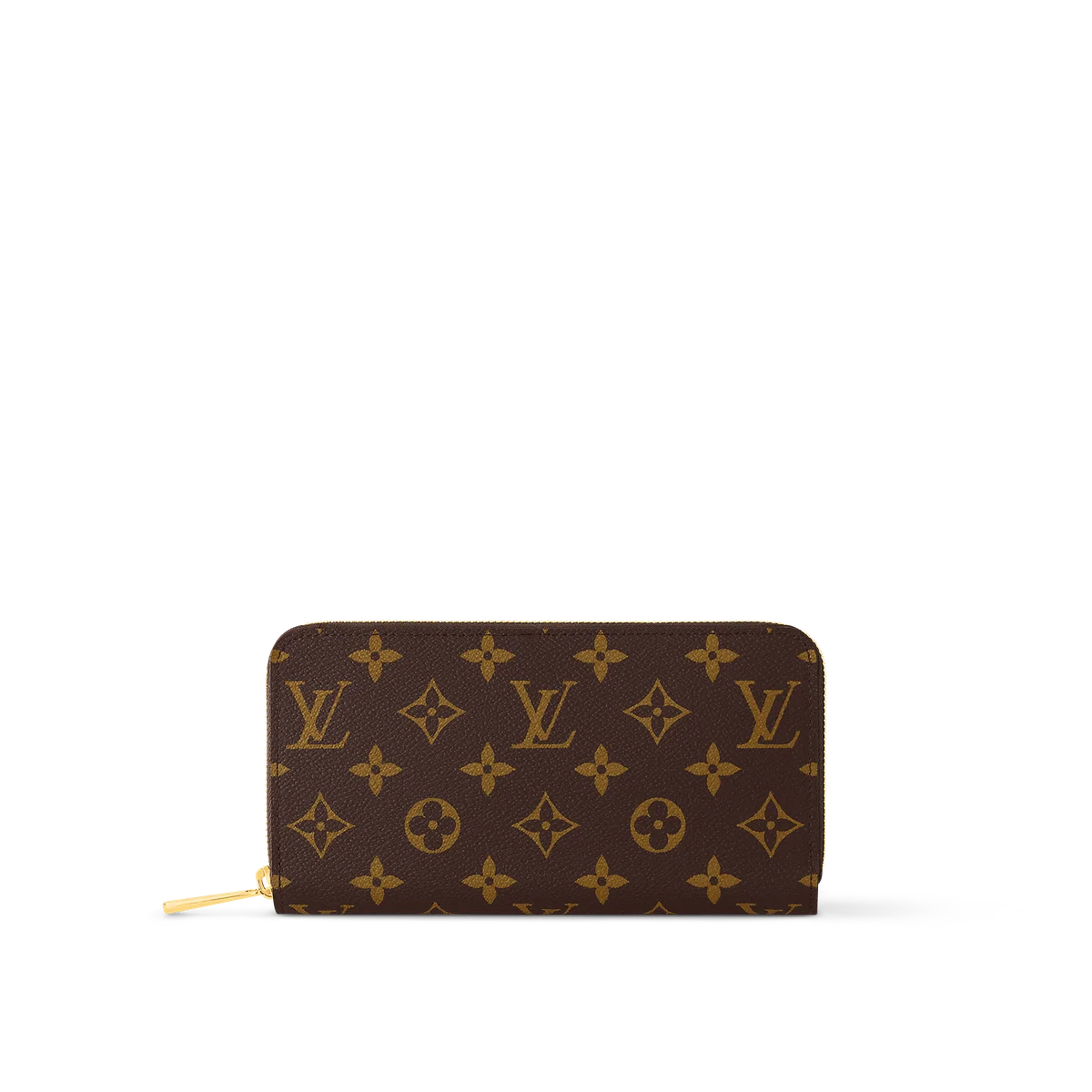 高仿LV Monogram拉链钱包 - 经典罂粟红色女士多功能钱夹-M41896