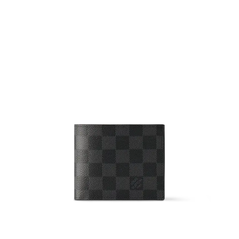 高仿LV Marco錢包 | Damier Graphite塗層帆布男士短夾 多功能信用卡夾層-N63336
