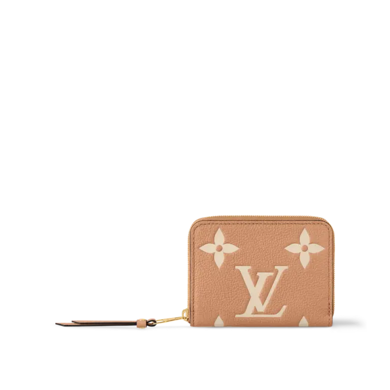 高仿LV Monogram Empreinte拉链零钱包 - 经典Arizona色小巧多功能钱夹-M12760