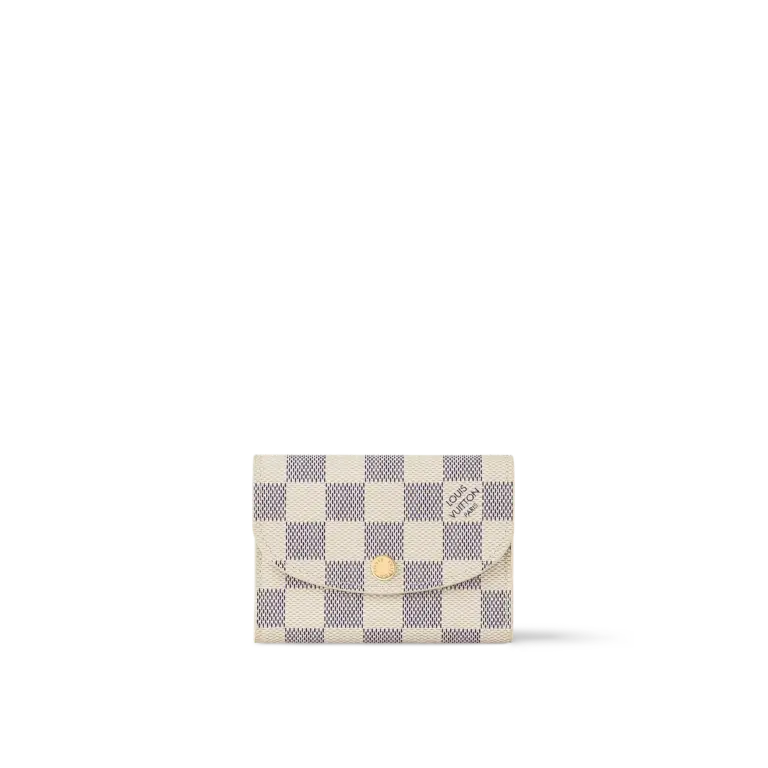高仿LV Rosalie零錢包 | Damier Azur帆布玫瑰粉款 輕奢收納配件-N61276