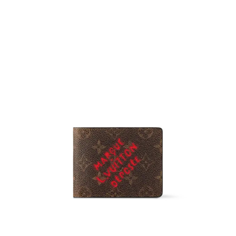 高仿LV LV Multiple男士錢包 | Pharrell Williams聯名款 Monogram紅色復古短夾-M11716