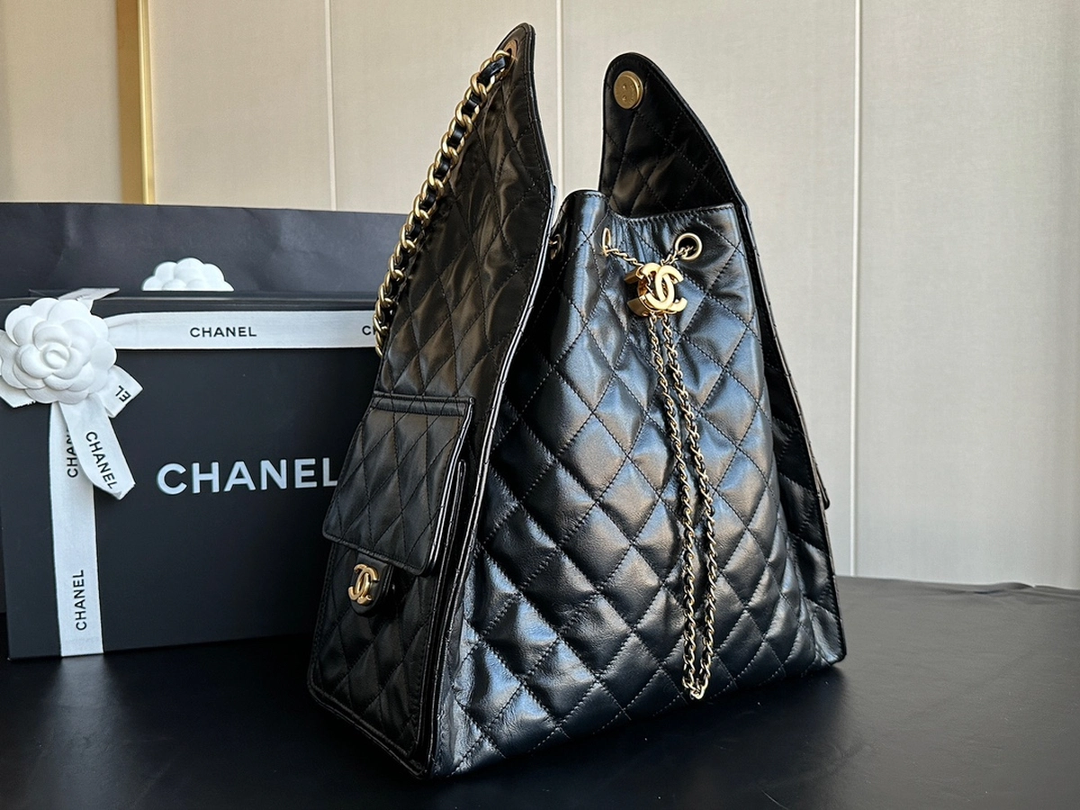 chanel-hobo-25嬉皮包-大號-特寫實拍 側面